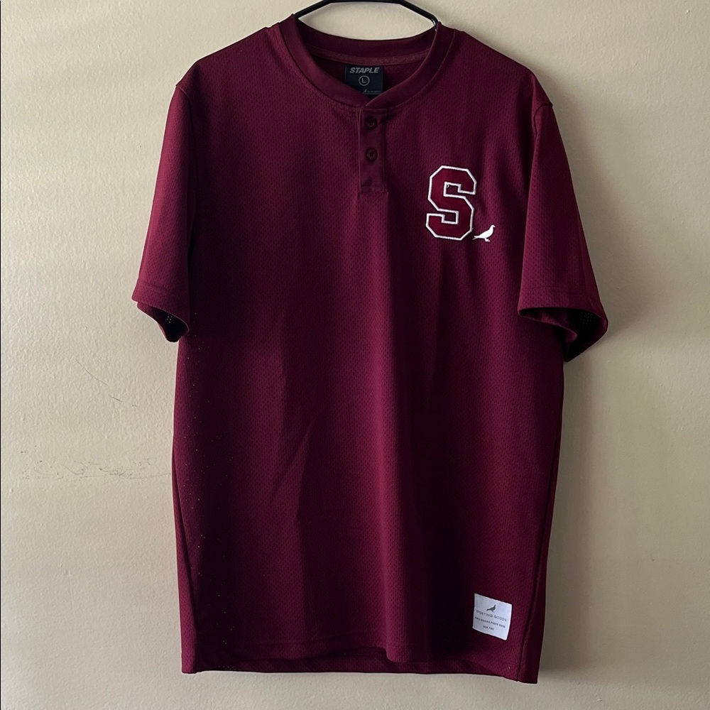 Staple Men's Burgundy Jersey Shirt